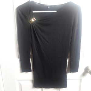 Gucci 3/4 Sleeve Black Top XS